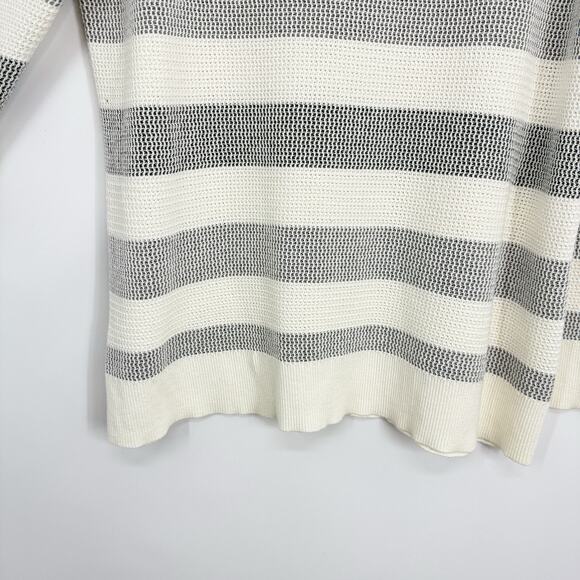 Market & Spruce Summer Sweater Women size XXL White Blue Striped Pullover - Picture 5 of 9